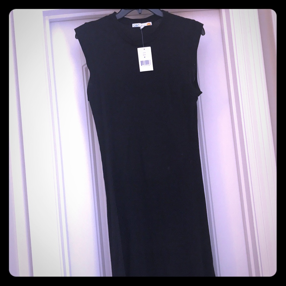 Black C&C California cap sleeve tank dress!